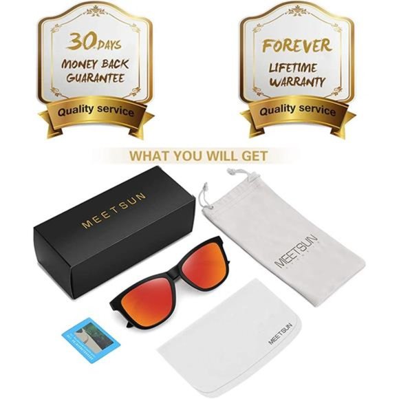 Polarized Sunglasses for Women Men Classic Retro Designer Style - Picture 6 of 6